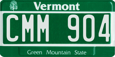 VT license plate CMM904