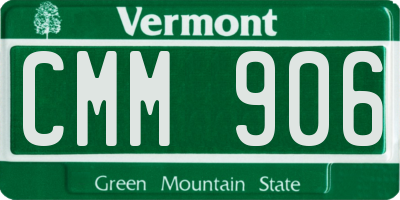 VT license plate CMM906
