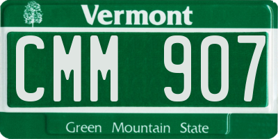 VT license plate CMM907