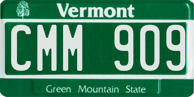 VT license plate CMM909