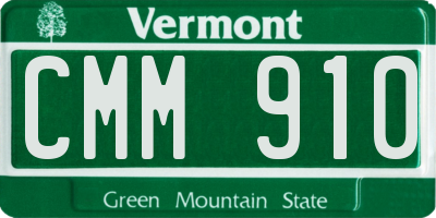VT license plate CMM910