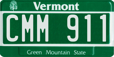 VT license plate CMM911