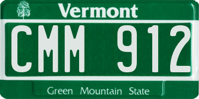 VT license plate CMM912