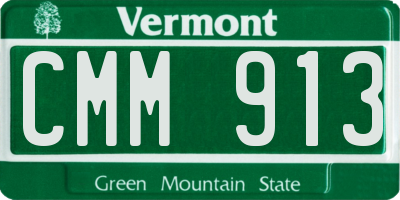 VT license plate CMM913