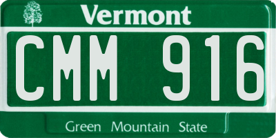 VT license plate CMM916