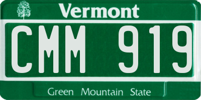 VT license plate CMM919