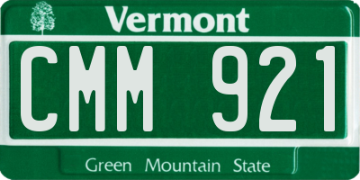 VT license plate CMM921