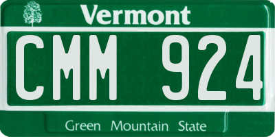 VT license plate CMM924