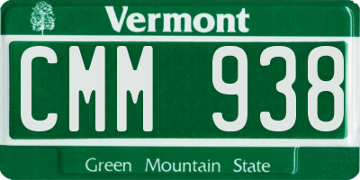 VT license plate CMM938