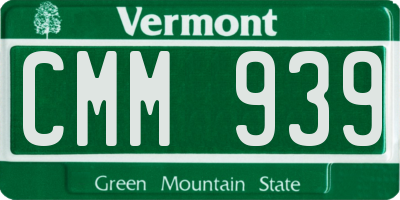 VT license plate CMM939
