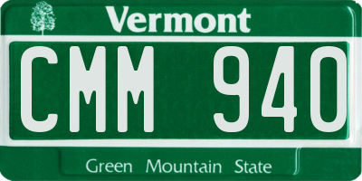 VT license plate CMM940