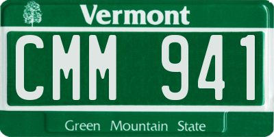 VT license plate CMM941
