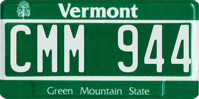VT license plate CMM944