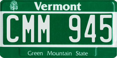 VT license plate CMM945