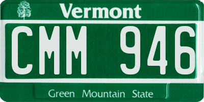 VT license plate CMM946