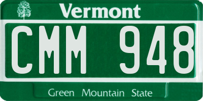 VT license plate CMM948