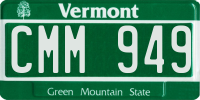 VT license plate CMM949