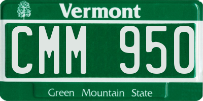 VT license plate CMM950