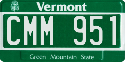 VT license plate CMM951