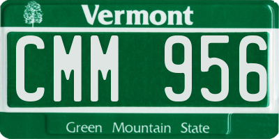 VT license plate CMM956