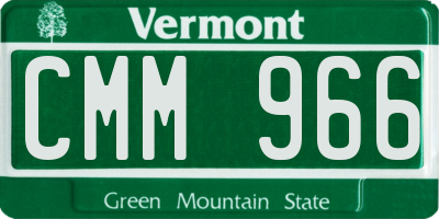 VT license plate CMM966