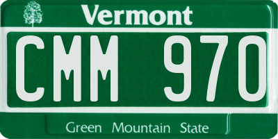 VT license plate CMM970