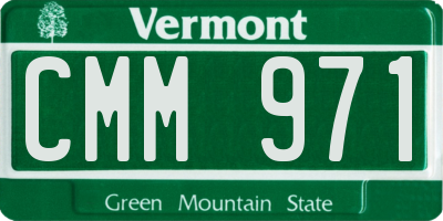 VT license plate CMM971