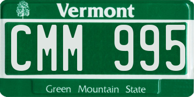 VT license plate CMM995