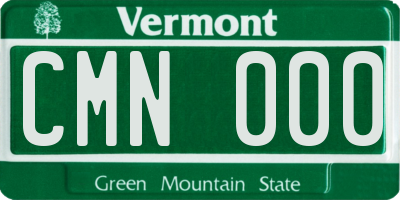 VT license plate CMN000