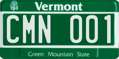 VT license plate CMN001