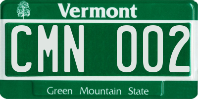 VT license plate CMN002