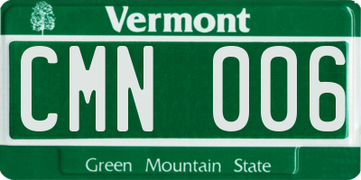 VT license plate CMN006