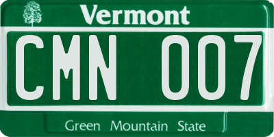 VT license plate CMN007