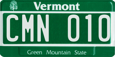 VT license plate CMN010