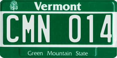 VT license plate CMN014