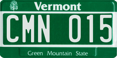 VT license plate CMN015