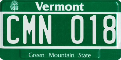 VT license plate CMN018
