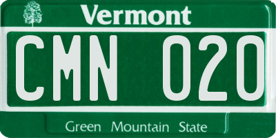 VT license plate CMN020