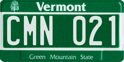 VT license plate CMN021