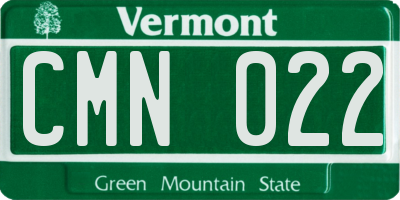 VT license plate CMN022
