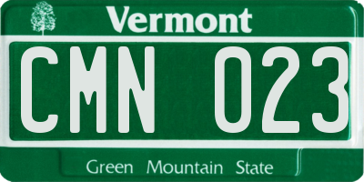 VT license plate CMN023