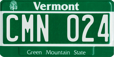 VT license plate CMN024