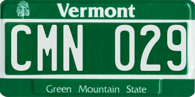 VT license plate CMN029