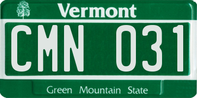 VT license plate CMN031