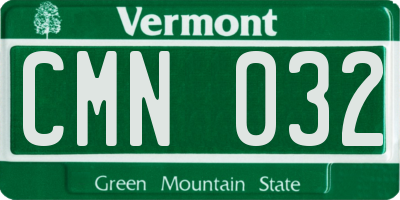VT license plate CMN032