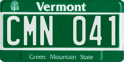 VT license plate CMN041