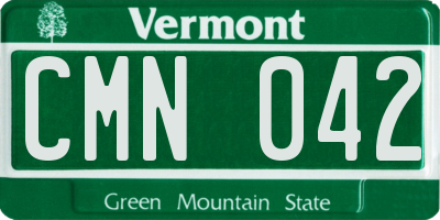 VT license plate CMN042