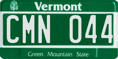VT license plate CMN044