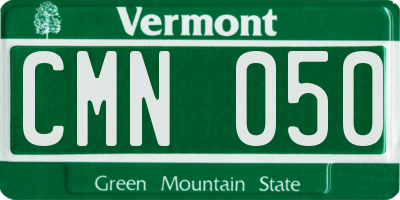 VT license plate CMN050