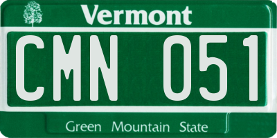 VT license plate CMN051